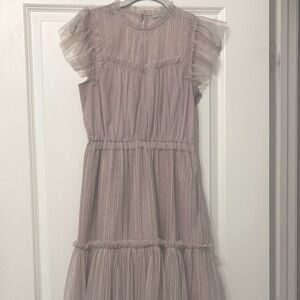 All Saints Perri metallic tulle dress